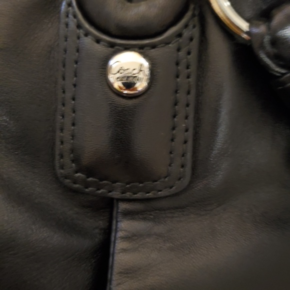 Black Leather Coach Satchel Handbag - Picture 8 of 8